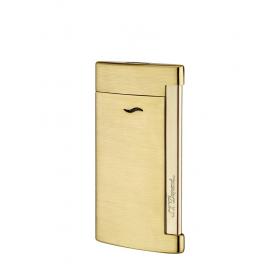 ST Dupont Slim 7 – Flat Flame Torch Lighter - Brushed Yellow Gold